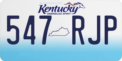 KY license plate 547RJP