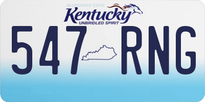 KY license plate 547RNG
