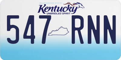 KY license plate 547RNN
