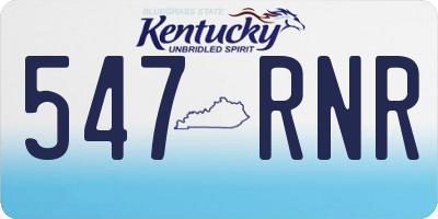KY license plate 547RNR
