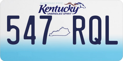 KY license plate 547RQL