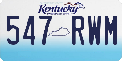 KY license plate 547RWM