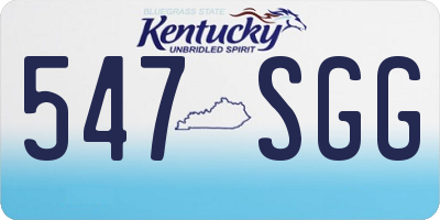 KY license plate 547SGG