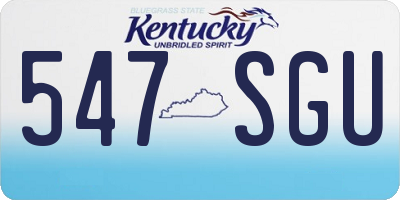 KY license plate 547SGU