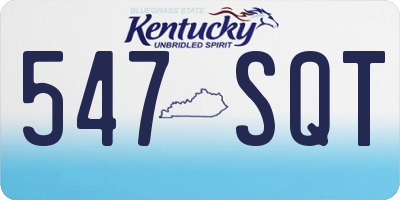 KY license plate 547SQT