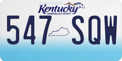 KY license plate 547SQW