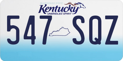 KY license plate 547SQZ