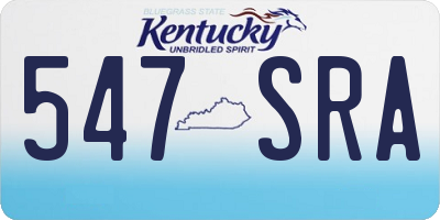 KY license plate 547SRA