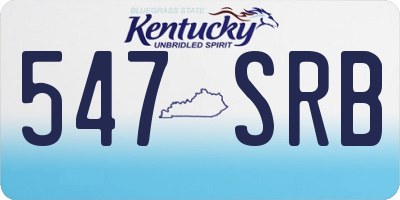 KY license plate 547SRB