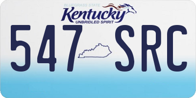 KY license plate 547SRC