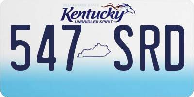 KY license plate 547SRD