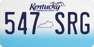 KY license plate 547SRG