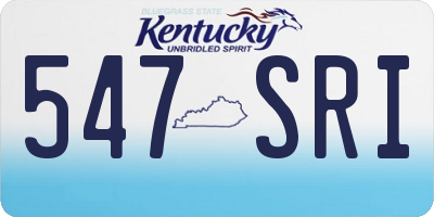 KY license plate 547SRI
