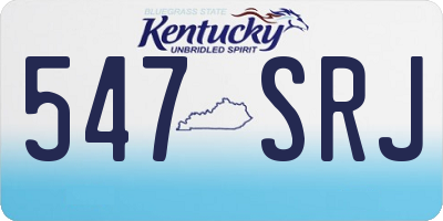 KY license plate 547SRJ
