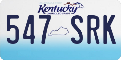 KY license plate 547SRK