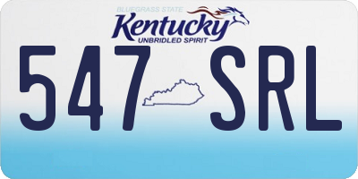 KY license plate 547SRL