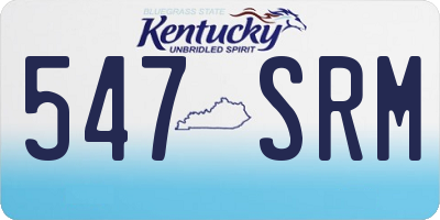 KY license plate 547SRM