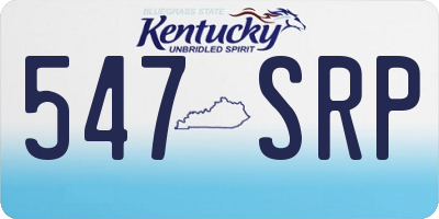 KY license plate 547SRP