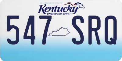 KY license plate 547SRQ