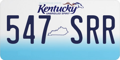 KY license plate 547SRR