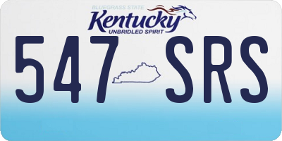 KY license plate 547SRS