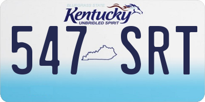 KY license plate 547SRT