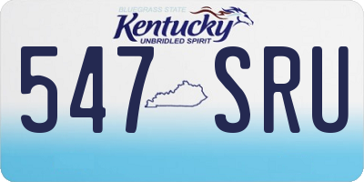 KY license plate 547SRU