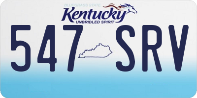 KY license plate 547SRV