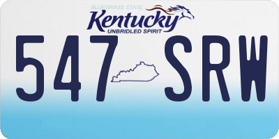 KY license plate 547SRW