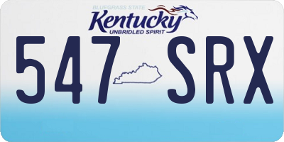 KY license plate 547SRX