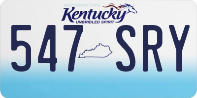 KY license plate 547SRY