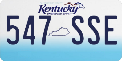 KY license plate 547SSE