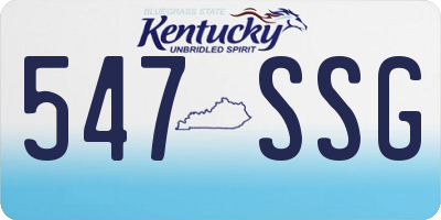 KY license plate 547SSG