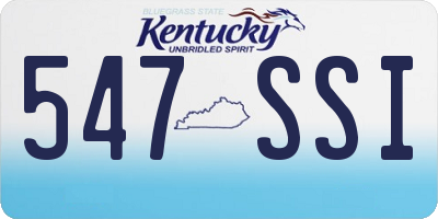 KY license plate 547SSI