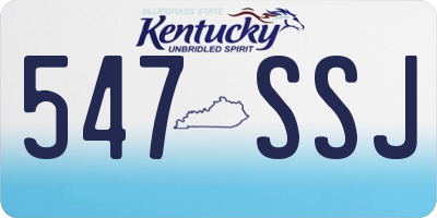 KY license plate 547SSJ