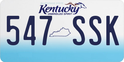 KY license plate 547SSK