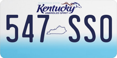 KY license plate 547SSO