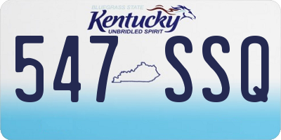 KY license plate 547SSQ