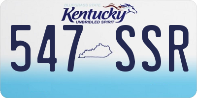 KY license plate 547SSR