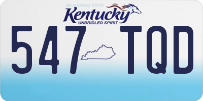 KY license plate 547TQD