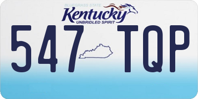 KY license plate 547TQP
