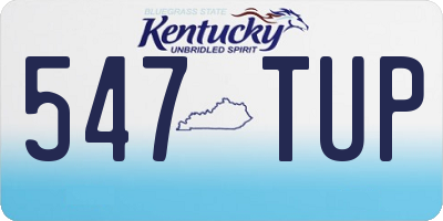 KY license plate 547TUP