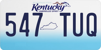 KY license plate 547TUQ