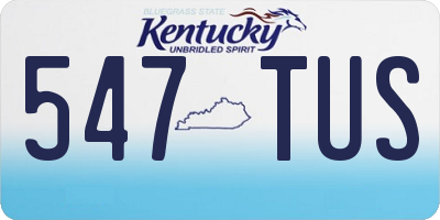 KY license plate 547TUS