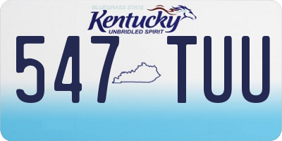 KY license plate 547TUU