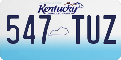 KY license plate 547TUZ