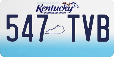 KY license plate 547TVB