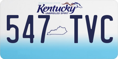 KY license plate 547TVC