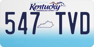 KY license plate 547TVD