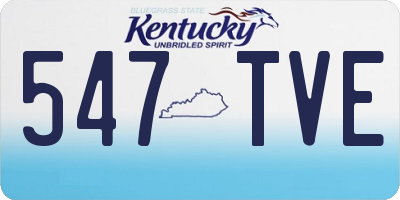 KY license plate 547TVE